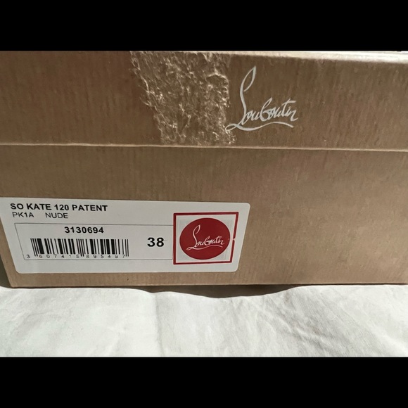 Christian Louboutin SO KATE 120MM Nude Patent Pump Heels - Picture 13 of 16